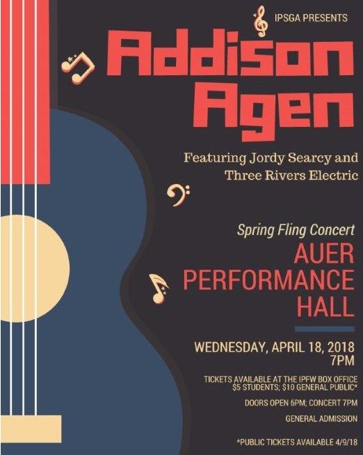 PFWHousing's tweet photo. Who's going? 🙋🎙️ #ipfw #addisonagen https://t.co/ta4yKH7B6H