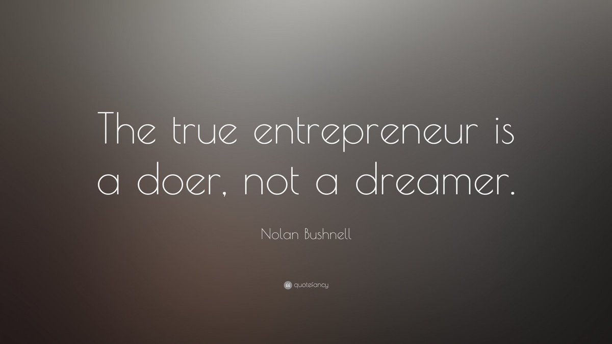 Startup_Socials's tweet photo. "The true entrepreneur is a doer, not a dreamer." - Nolan Bushnell https://t.co/Rv2rd90JOV