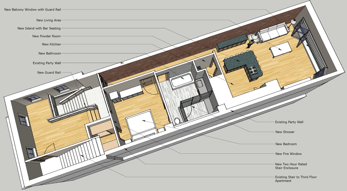 Some drawings of the new apartment!