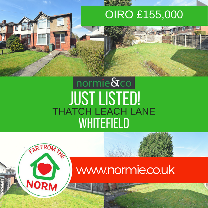 NEW LISTING Three bedrooms, Semi Detached, Thatch Leach Lane - Minutes walk from Besses O' Th' Barn Metrolink Station OIRO £155,000 ow.ly/YswA30jvaR5