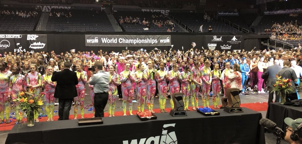 CarmelBands's tweet photo. What a great trip with our World Guard, the 2018 WGI Scholastic World Class Bronze Medalists! 
Late night last night, but well worth it.
https://t.co/TU9zn6rPY8 https://t.co/OOD70b4del