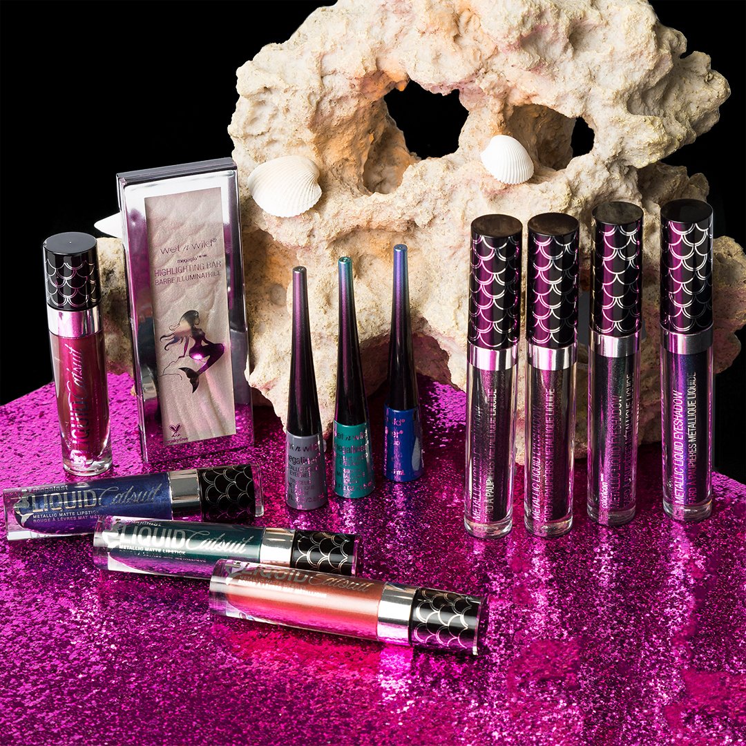 wetnwildbeauty's tweet photo. Our Midnight Mermaid collection is BACK and available for purchase at https://t.co/aLPDW3pcgi and in-store at @UltaBeauty! Have you found this collection in-store yet? #wetnwildbeauty #midnightmermaid https://t.co/UxWpOn4tBC