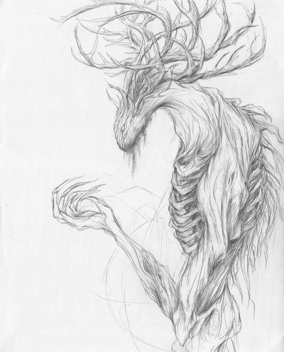 Deer monster guy thing. #illustration #art