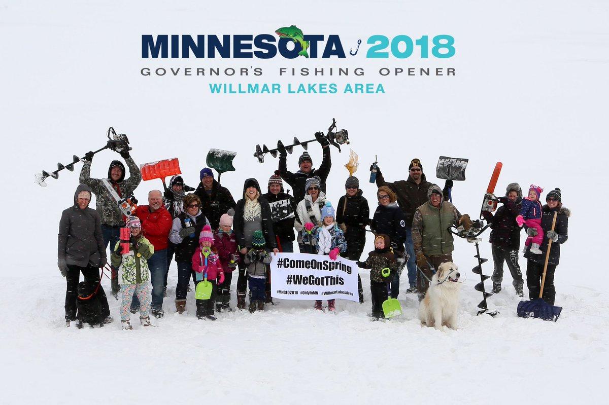 WillmarLakes's tweet image. The Planning Committee for the 2018 Minnesota Governor's Fishing Opener will not be deterred by April's record cold, weekend blizzard, or 24" of ice on Green Lake!! This Opener is ON!! #WeGotThis #ComeOnSpring #OnlyInMinnesota #MNGFO2018 #WillmarLakesArea #TrishEjnikPhotography