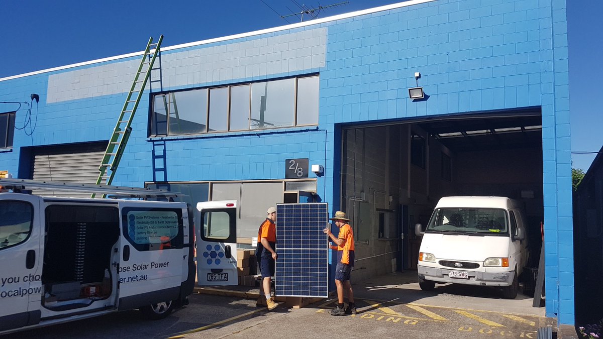 Exciting day at the warehouse installing solar panels thanks to Local Power!