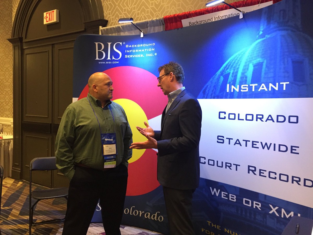BISNational's tweet photo. Are you looking for Colorado Court data? Come talk to the experts @ BIS, booth 217. #napbs18 #wegotcoloradocovered - https://t.co/LIoJswynEk https://t.co/ky7TXBNS3P