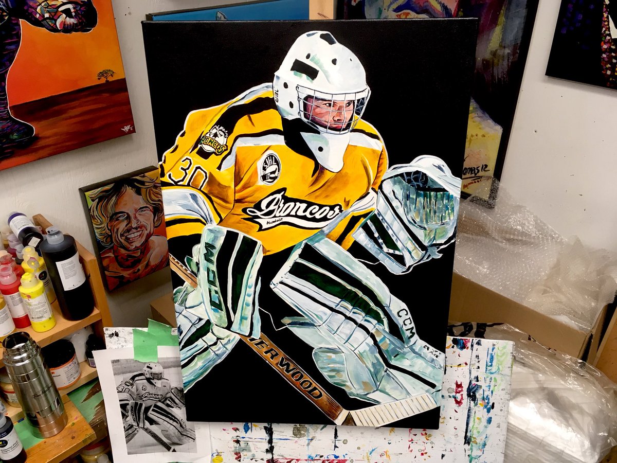 My hope is that this tribute to #ParkerTobin captures his spirit and his love for hockey and his <a href="/HumboldtBroncos/">Humboldt Broncos</a>. Our thoughts and prayers are with his family and friends. #humboltstrong #PrayersforHumboldtBroncos #ymm #ymmarts <a href="/theSJHL/">SJHL</a>
