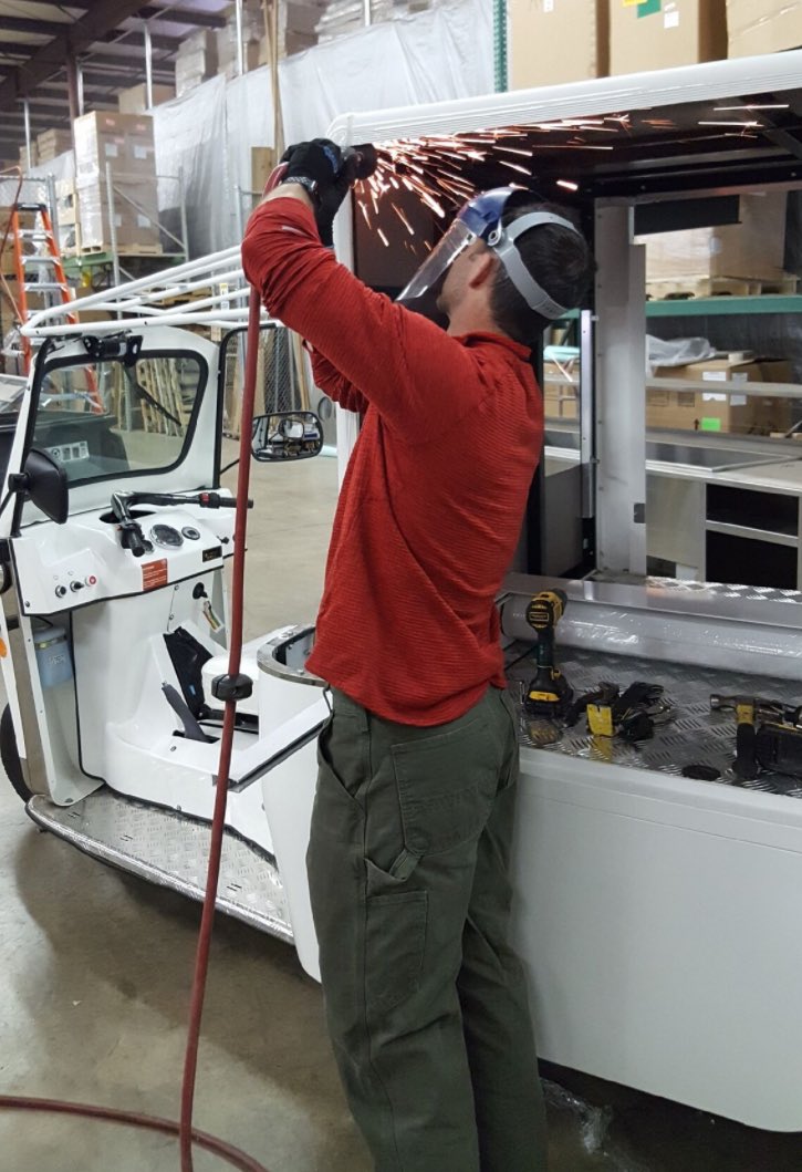 GalleryCarts's tweet photo. A little BTS of our President, Daniel Gallery, getting the job done. This eTuk has places to be! https://t.co/gVnhtXVDwM