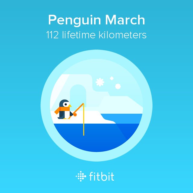 TellDM's tweet photo. Covered 112 kilometers with my #Fitbit and earned the Penguin March badge.
▪️Promoting Fitness @ Work ▪️
#FitBitIBTChallenge @FitbitIN
@ibtimes_india #FitBitIndia https://t.co/ByPrFDtHT7