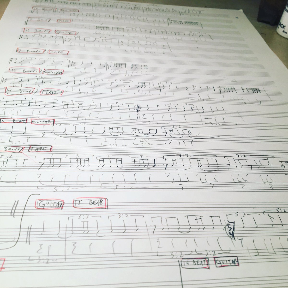 Part IV of my new piece Astrogalomancy just might kill me! #composing #classicalguitar #electronics #spectral #partials #overtones #polyrhythms #music #granularsynthesis #supercollider