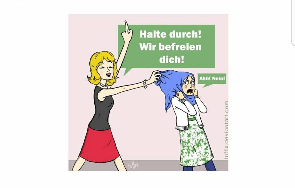BlnAlan's tweet photo. Ihr spricht von Freiheit und Selbstbestimmung? Dann dürfen unsere Frauen auch über ihren eigenen Körper und ihre Kleidung bestimmen !

#NichtOhneMeinKopftuch https://t.co/goodWiuPrw