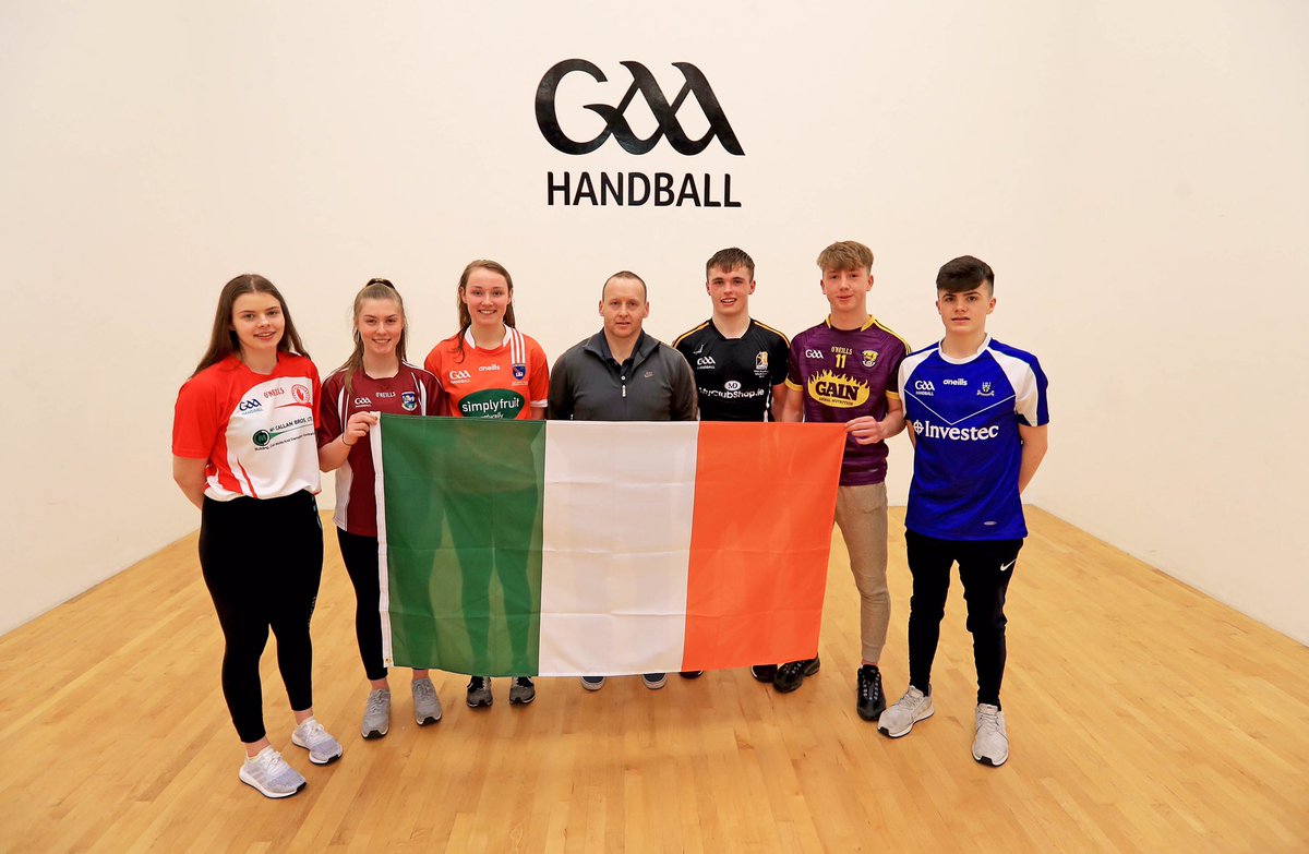 GAA_Handball's tweet photo. Meet Juvenile #TeamIreland for Worlds 2018 🇮🇪

🔸Mairead Fox, Tyrone (15&amp;U)
🔸Niamh Heffernan, Galway (17&amp;U)
🔸Megan McCann, Armagh (19&amp;U)
🔸Michael Finnegan, Cavan (Coach)
🔸Shane Dunne, Kilkenny (19&amp;U)
🔸Josh Kavanagh, Wexford (15&amp;U)
🔸Eoghan McGinnity, Monaghan (17&amp;U) https://t.co/4qZQYSIEuD