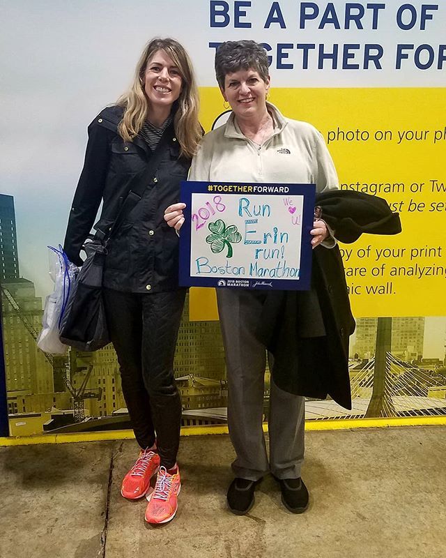 erinbrumleve's tweet photo. 5 years later: Same Mom. Same Daughter. Same Race. Way more reasons to be grateful. #togetherforwardexpo #Bostonmarathon2018 https://t.co/Zd3y0s4EtZ https://t.co/NUA8Lu3azI
