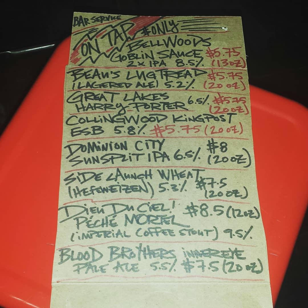 Open today despite the weather! $5.75 <a href="/bellwoodsbeer/">Bellwoods Brewery</a>  @beausallnatural <a href="/CollingwoodBeer/">The Collingwood Brewery</a>  <a href="/GreatLakesBeer/">Great Lakes Brewery 🇨🇦</a>!