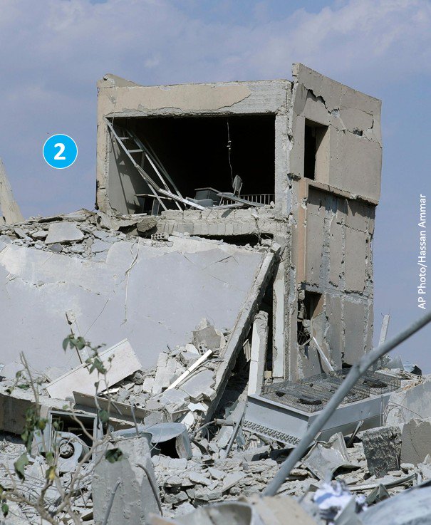 anna_anon's tweet photo. Did #USA spend 1/4 billion trying to demolish a few buildings?....which still stand... RT @vpkivimaki: Ground photo from the site, railing visible inside. https://t.co/trqYNFiwJE