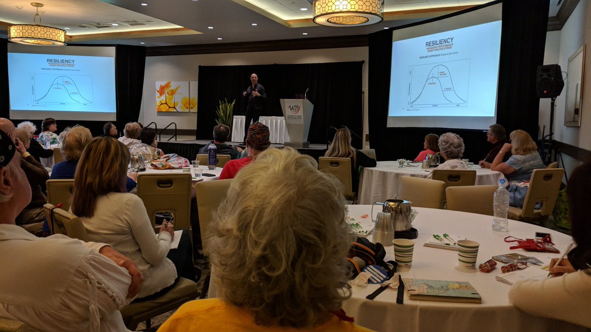 tarvintalks's tweet photo. "The key to resiliency is to reduce stress, recover fully, and reframe for success." @coylejohnk #aath18 https://t.co/I9SoOlHELV