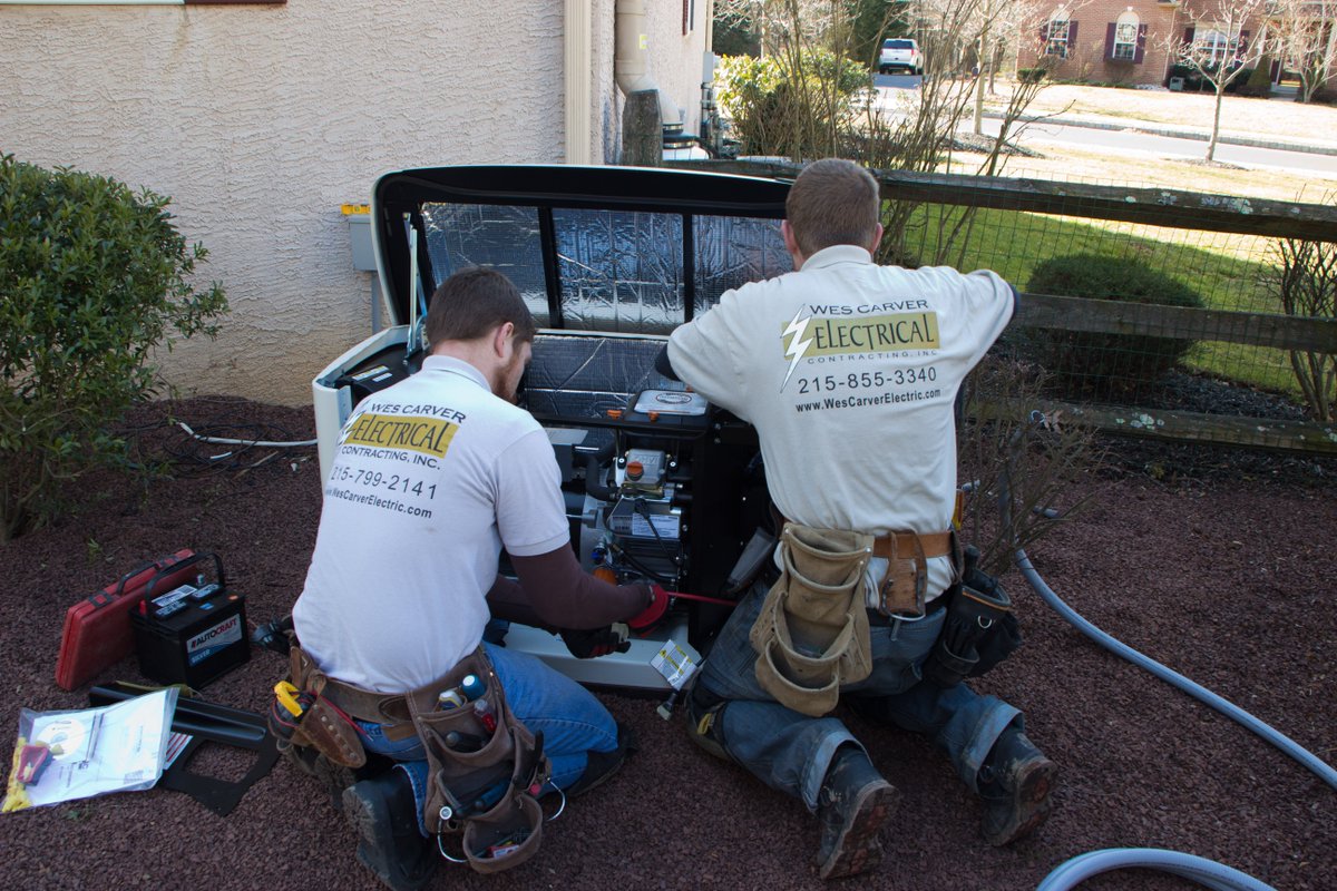 WesCarverElec's tweet photo. At #WesCarverElectric, we install both manual and automatic home backup #generators. 

We also offer annual servicing and maintenance for our existing customers. 

Let us know if we can help with your generator needs this #spring! #Kohler #Generac https://t.co/zaEp9ynRiJ
