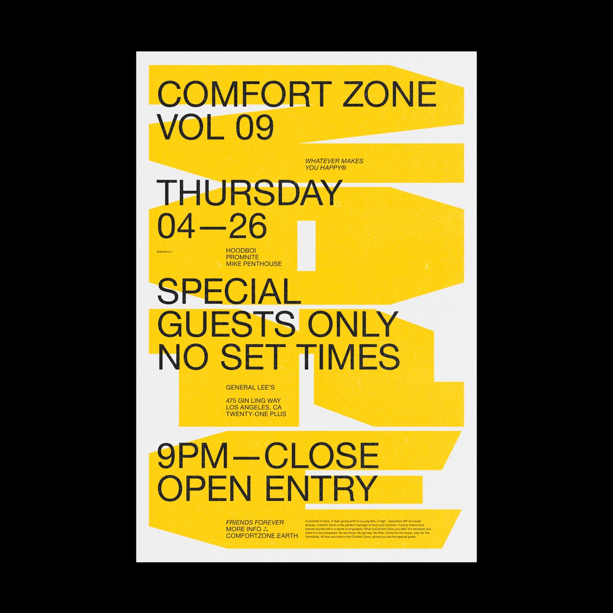 Comfort Zone On Twitter Comfort Zone N 09 04 26 Rsvp Https