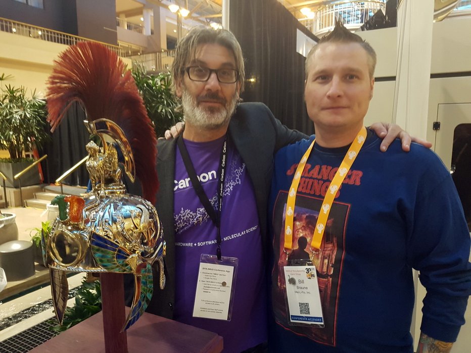 prototypeme's tweet photo. It has been an honour to be judged at #AMUG2018 by the titans of the industry Jason Lopes and Bill Braune https://t.co/4aOG8gE7LA