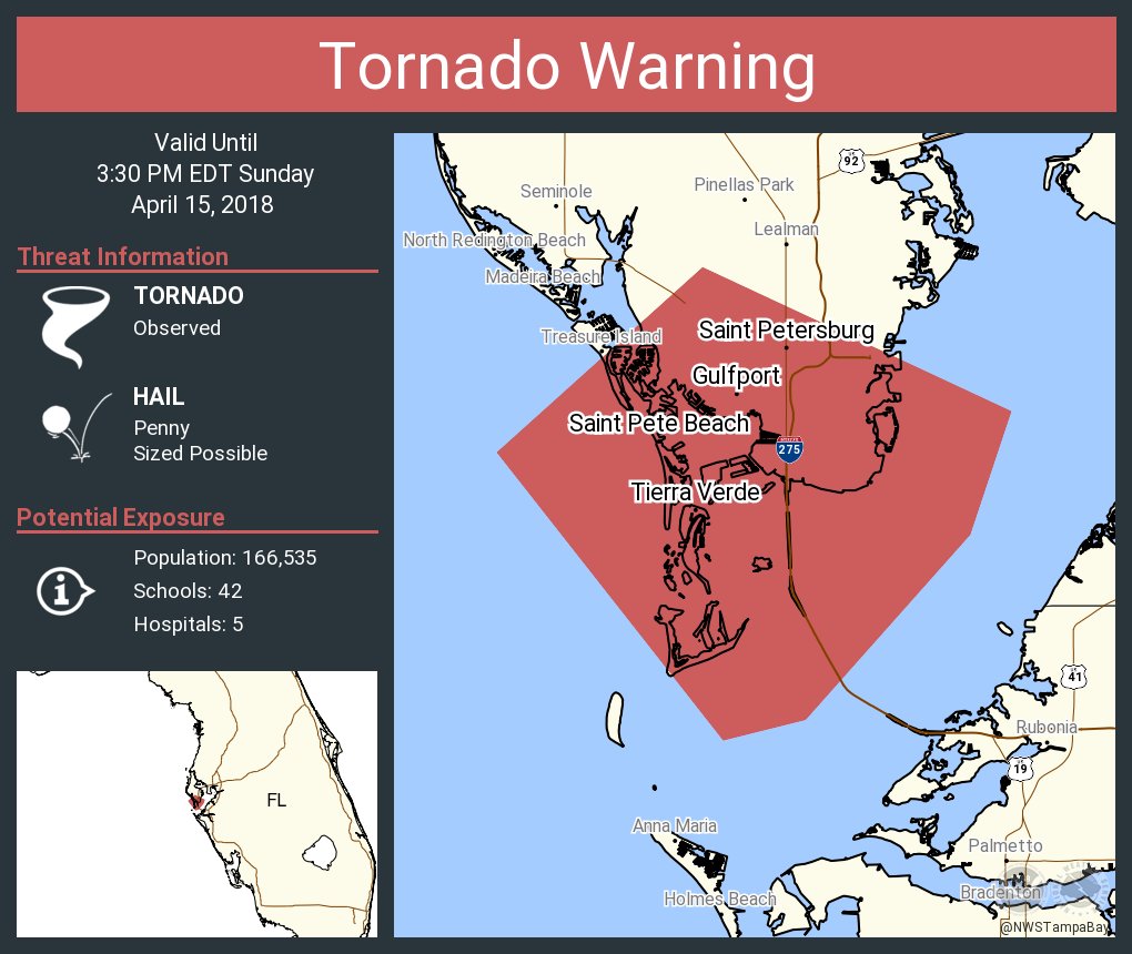Tornado Warning Tampa Severe Storms Bring Tornado Warnings, Damage To