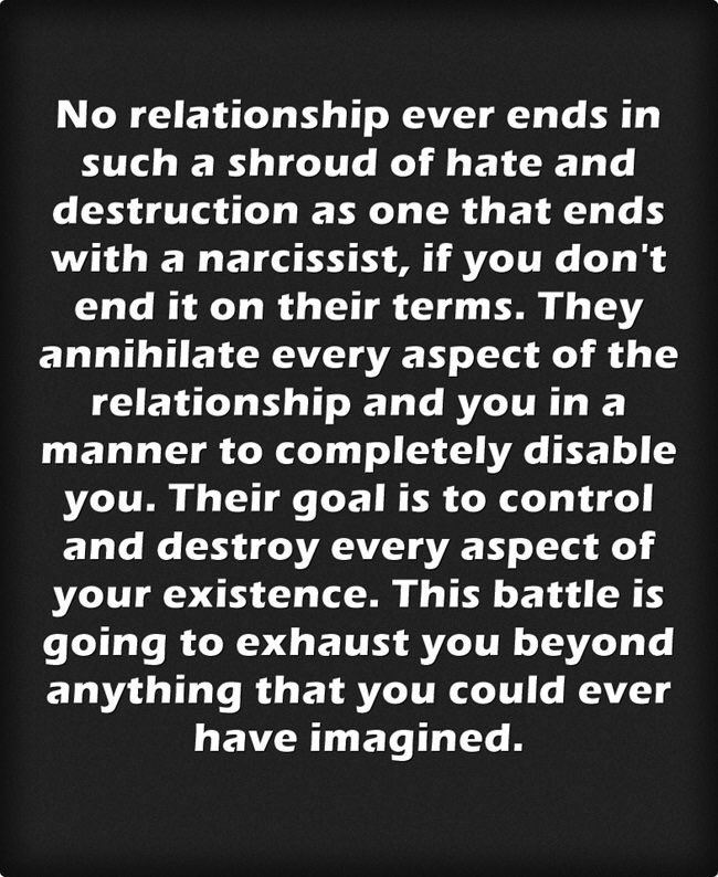 gaslight1944's tweet photo. This is possibly the truest thing I have ever read if you are divorcing a #Narc Ot is Said that if you felt life was hell being with a #Narc ... Try divorcing him! https://t.co/FuOGAiHhU0