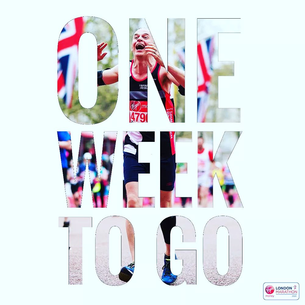RunningVirtual's tweet image. One week to go!! Good luck to all those taking part in this year's London Marathon!! 🏃 #marathon #londonmarathon2018 #london #running #run #runchat #twitterrunning #fitness #runningcommunity #run #letsgo