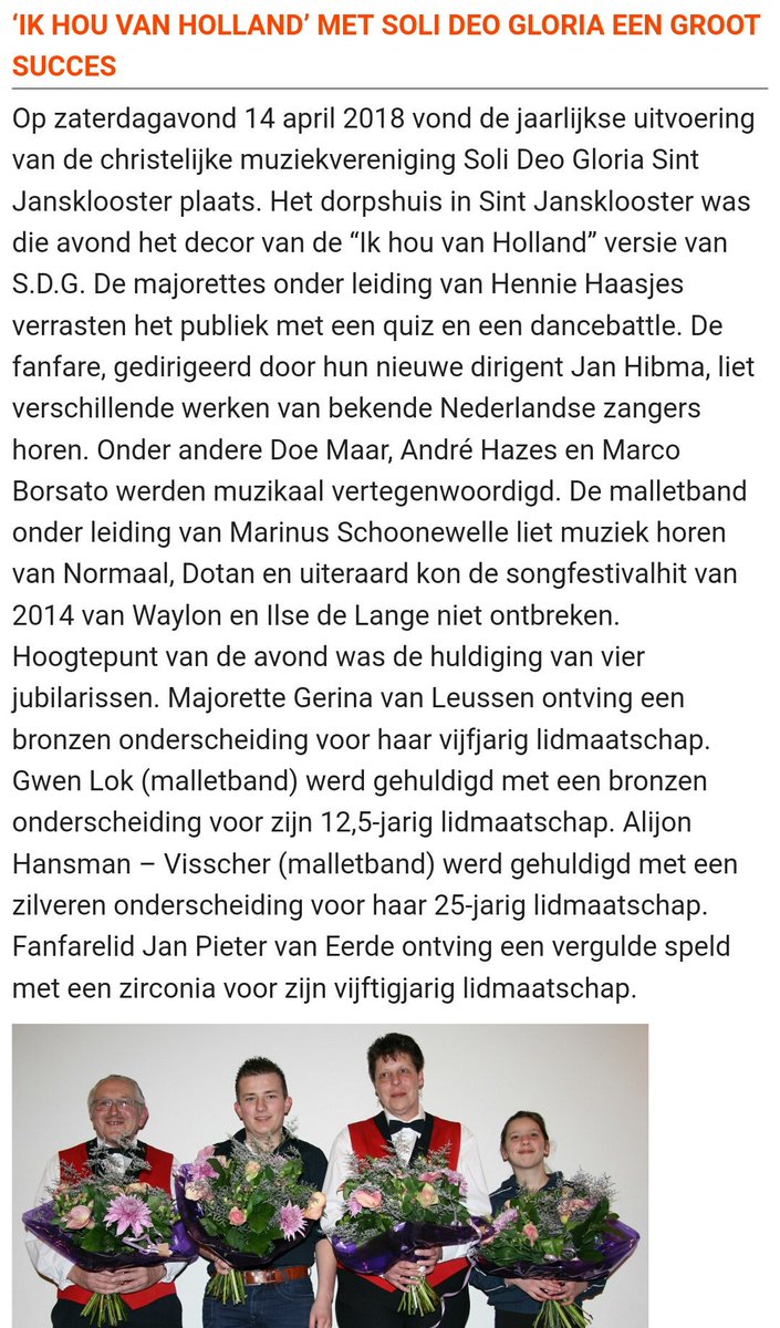 Het zit er weer op: de jaarlijkse uitvoering sdgsintjansklooster.nl/index/