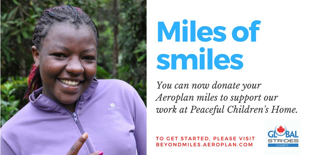 GlobalStrides's tweet photo. This is Purity.

Not sure what to do with your Aeroplan miles? You can help us provide her with food, shelter, and an education.

Together, we can #MakeADifference https://t.co/A7rbfHhL5Y