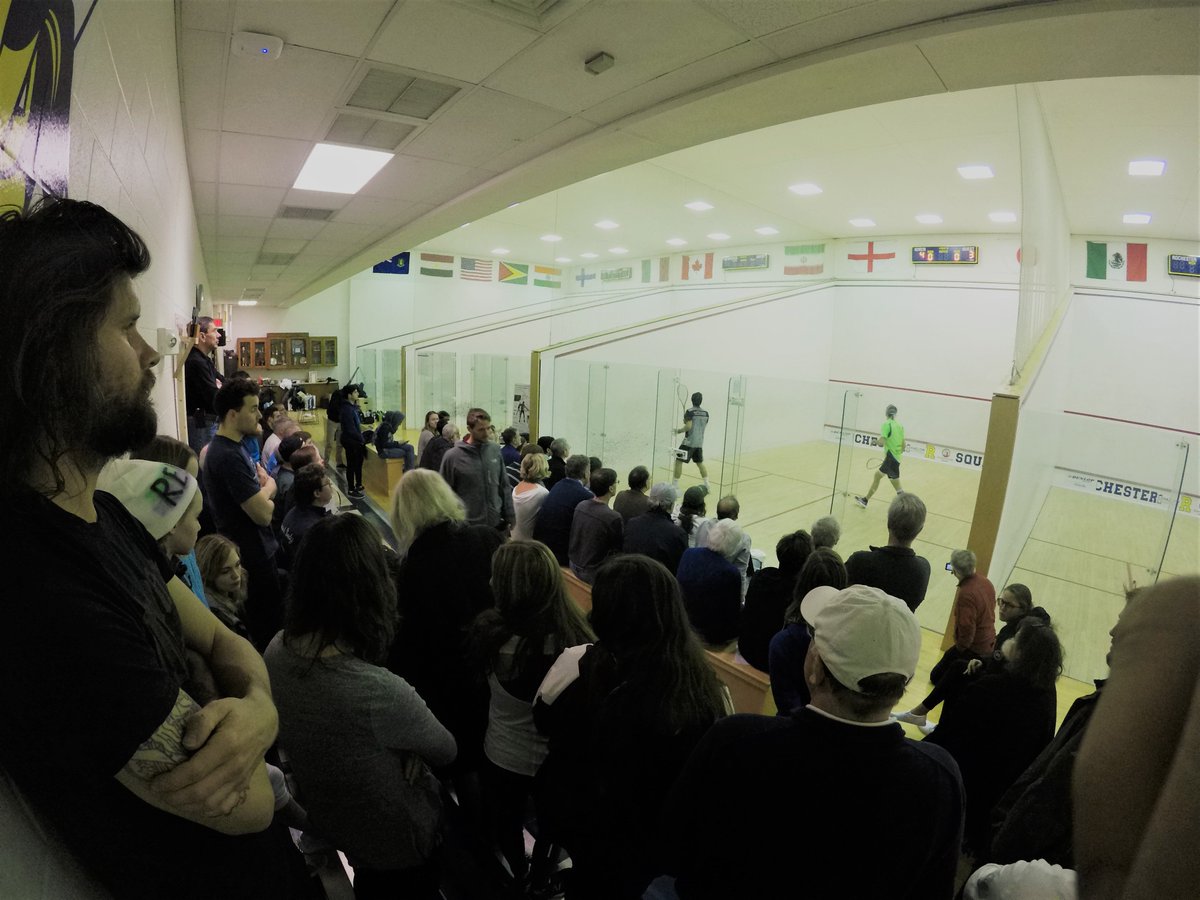 squashrochester's tweet photo. Super Mario is the first Yellowjacket alum in 16 years to lift the #rocprosquash PSA trophy! Mario Yanez Tapia (MEX) bt Bernat Jaume (ESP) 17-15, 3-0 ret. (due to injury). @RochesterSquash  @UofRathletics #makinghistory https://t.co/0JcwdSp0wv
