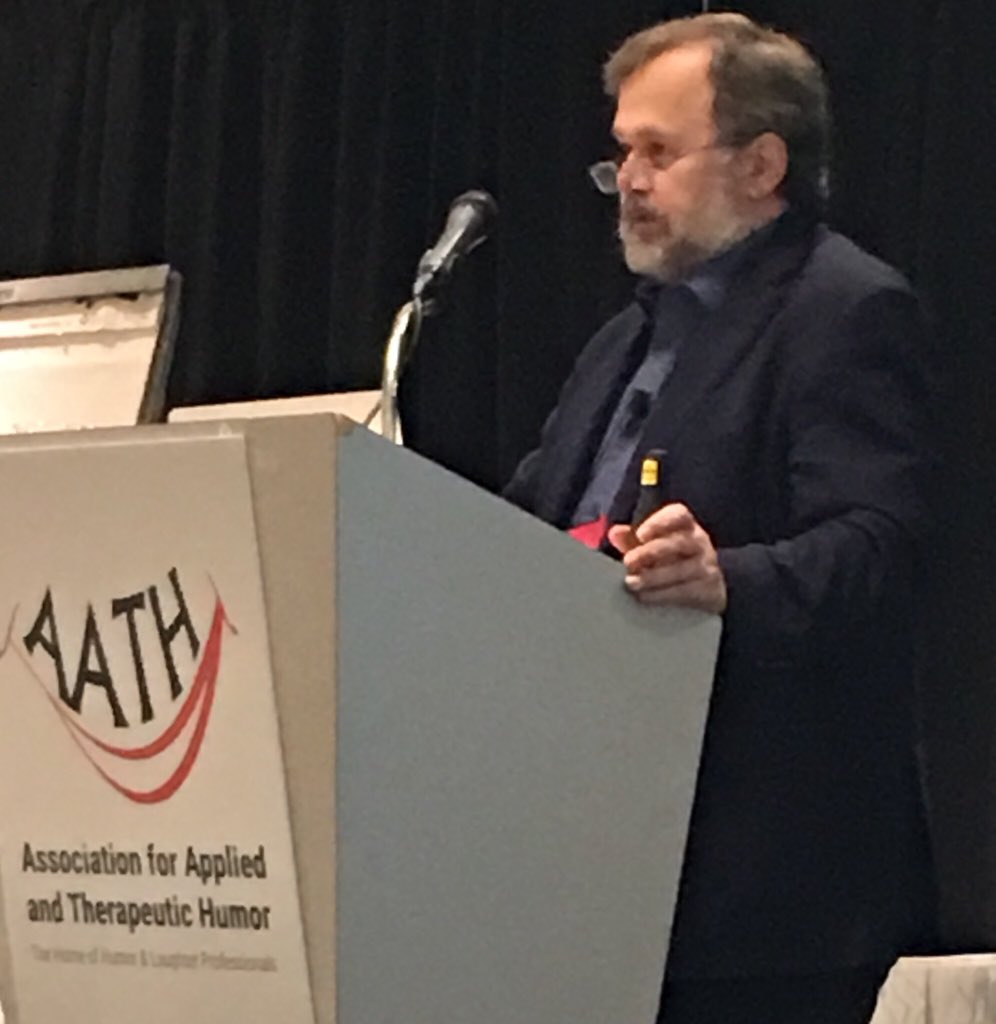 KarynBuxman's tweet photo. Dr Willi Ruch gave incredible presentation on humor and resilience @ #AATH18 @perspsy #AmericasFinestCity https://t.co/fSeB4VeVh9