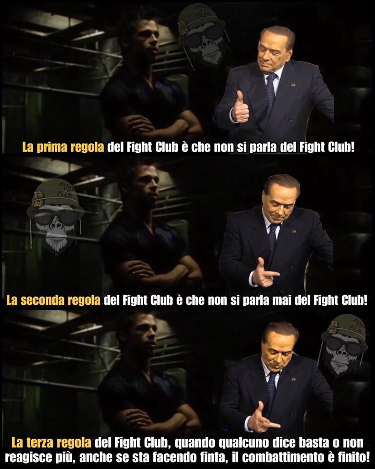 ioTiSeguo's tweet photo. Fight Club Berlusconi 😂 https://t.co/iTPpOIHx4k