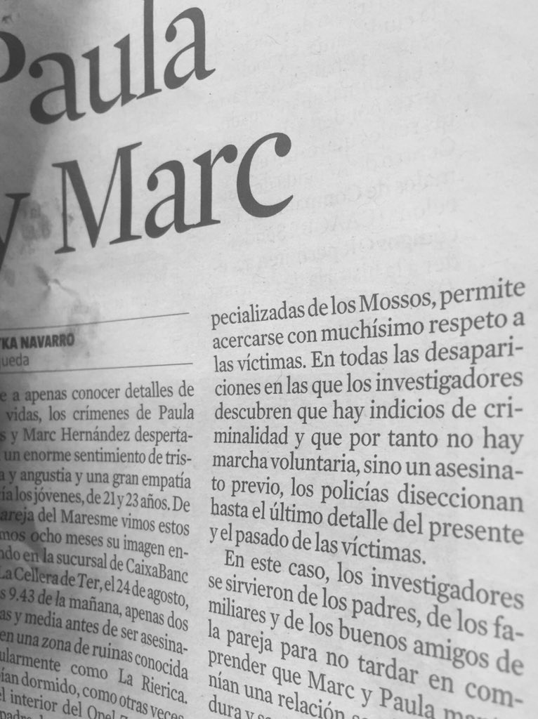 Emocionante artículo hoy en la <a href="/LaVanguardia/">La Vanguardia</a> por <a href="/maykanavarro/">Mayka Navarro 🐾🐕🐕 🐾</a> 
Muy especiales “Paula y Marc”