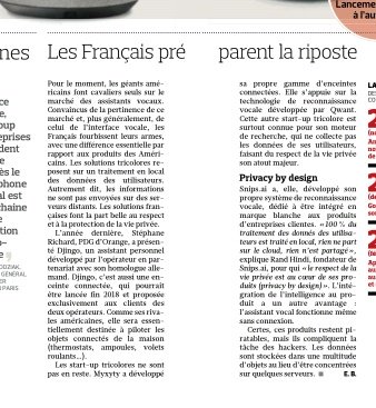 Si Alexa d'Amazon vous laisse sceptique, si OK Google vous hérisse les cheveux sur la tête, vous serez peut être intéressé par <a href="/snips/">Snips</a> <a href="/Qwant_FR/">Qwant</a> <a href="/Myxyty/">MYXYTY</a>