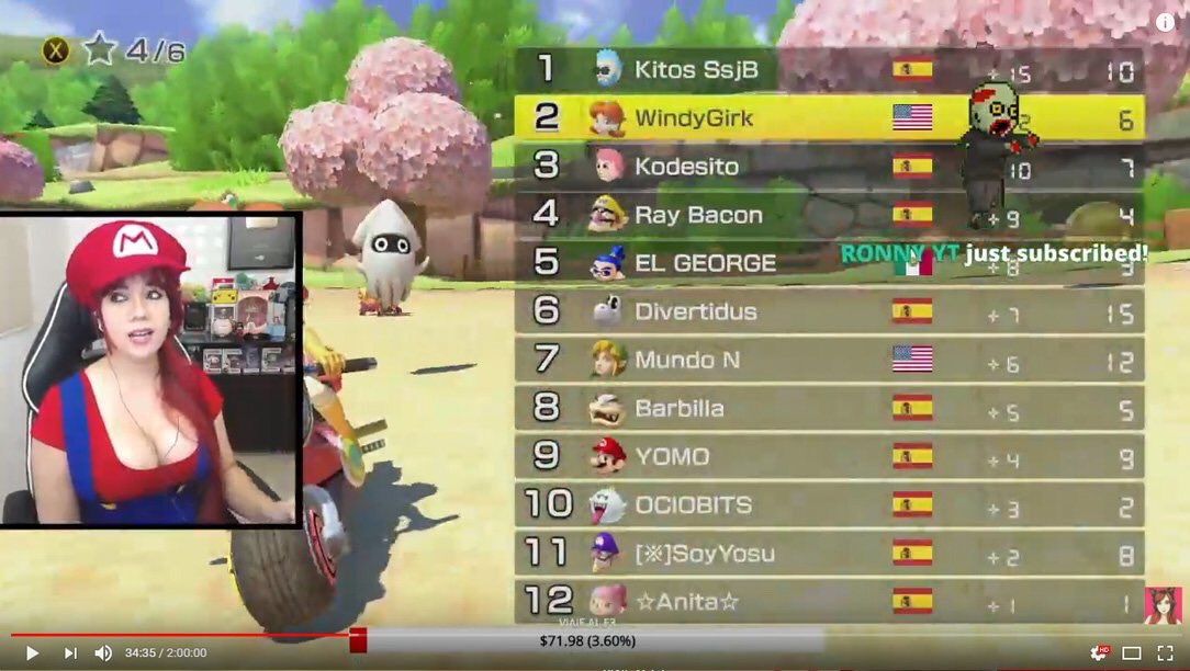 WindyGirk's tweet photo. Gracias por ver el #YTMKGrandPrix 🍄🏆Me divertí mucho y también me amargué por problemas de conexión😡🤣A pesar de eso logré entrar a la final de los 12 más pro🏎🏆Al final quedé en puesto 11 de 33🤷🏻♀️Me irá mejor la próxima!Felicidades a todos los youtubers👻Sorry haters😉 https://t.co/67bFifFrZo