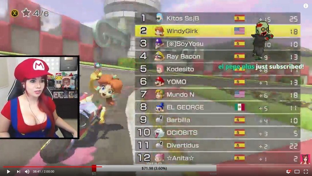 WindyGirk's tweet photo. Gracias por ver el #YTMKGrandPrix 🍄🏆Me divertí mucho y también me amargué por problemas de conexión😡🤣A pesar de eso logré entrar a la final de los 12 más pro🏎🏆Al final quedé en puesto 11 de 33🤷🏻♀️Me irá mejor la próxima!Felicidades a todos los youtubers👻Sorry haters😉 https://t.co/67bFifFrZo