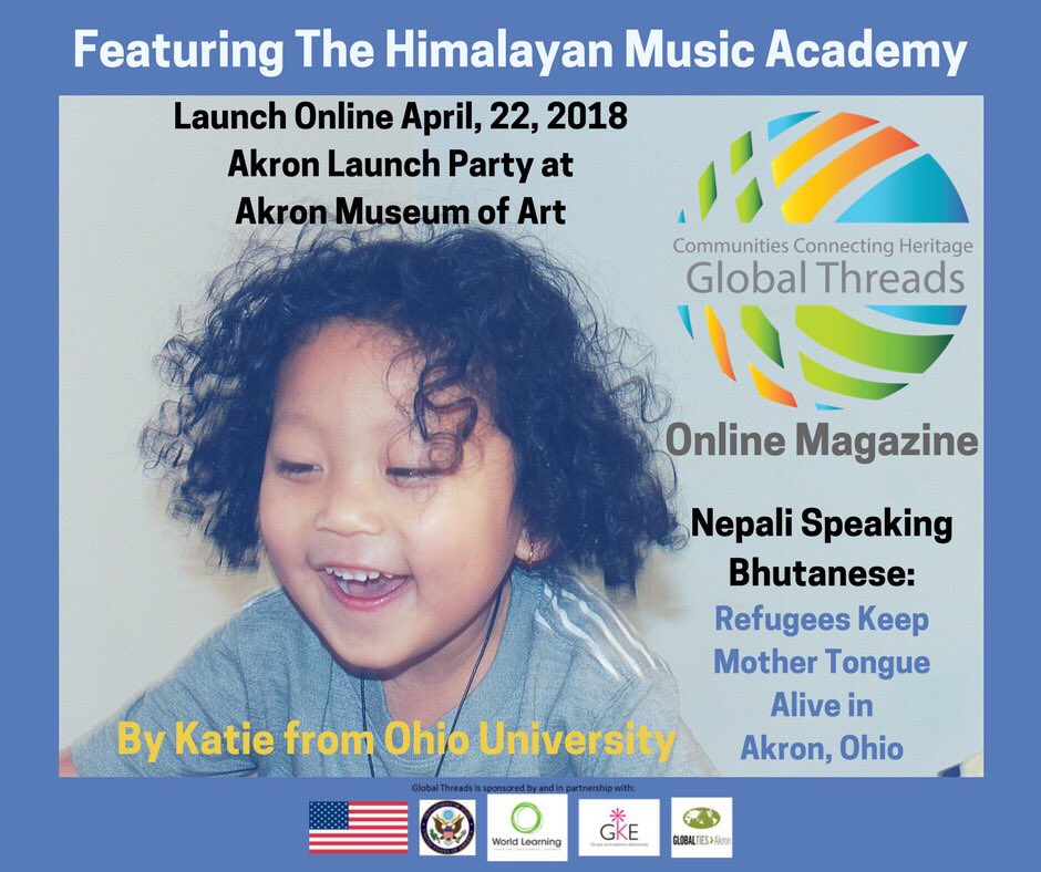 globaltiesakron's tweet image. Join us April 22 Akron Art Museum ! #GlobalizeAkron #lovemyakron #GlobalTiesAkron #Akron #heyakron #refugeeswelcome #art #mothertounge #dance #nepali #culinaryarts #worldmusic #Diplomacy #International #InternationalCommunity
#GlobalTiesNetwork
#NortheastOhio #Diversity #Culture
