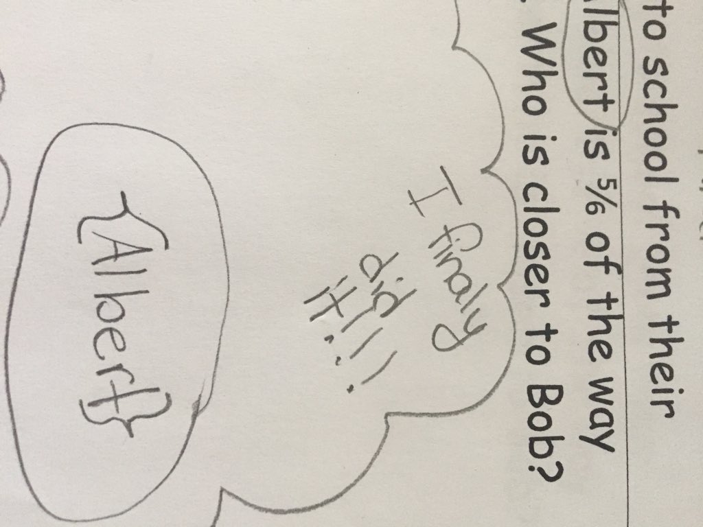 kerapotts's tweet photo. When your students are so excited about math they draw their excitement on the page and then thanks you! #wedidit #grit #consolidationiskey #scdsbmath #grade5 @ShantyBayPS @scdsbmath @HCzarnotaTL https://t.co/hT0JYLpAc9