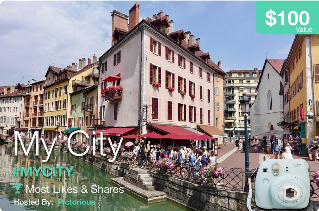 Pictorious's tweet photo. You could win a #Fujifilm Instax Camera by entering the My City Challenge! Download the free Pictorious app on iOS today and Get Rewarded For Being Social! https://t.co/pBIEYCmovK