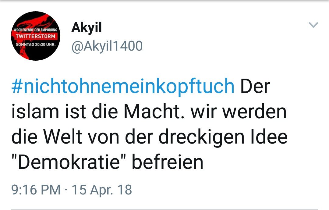 Ich_bin_ich_666's tweet photo. Das versammelt sich gerade unter dem #NichtohnemeinKopftuch 🤔 https://t.co/X7Ed2G4NzI