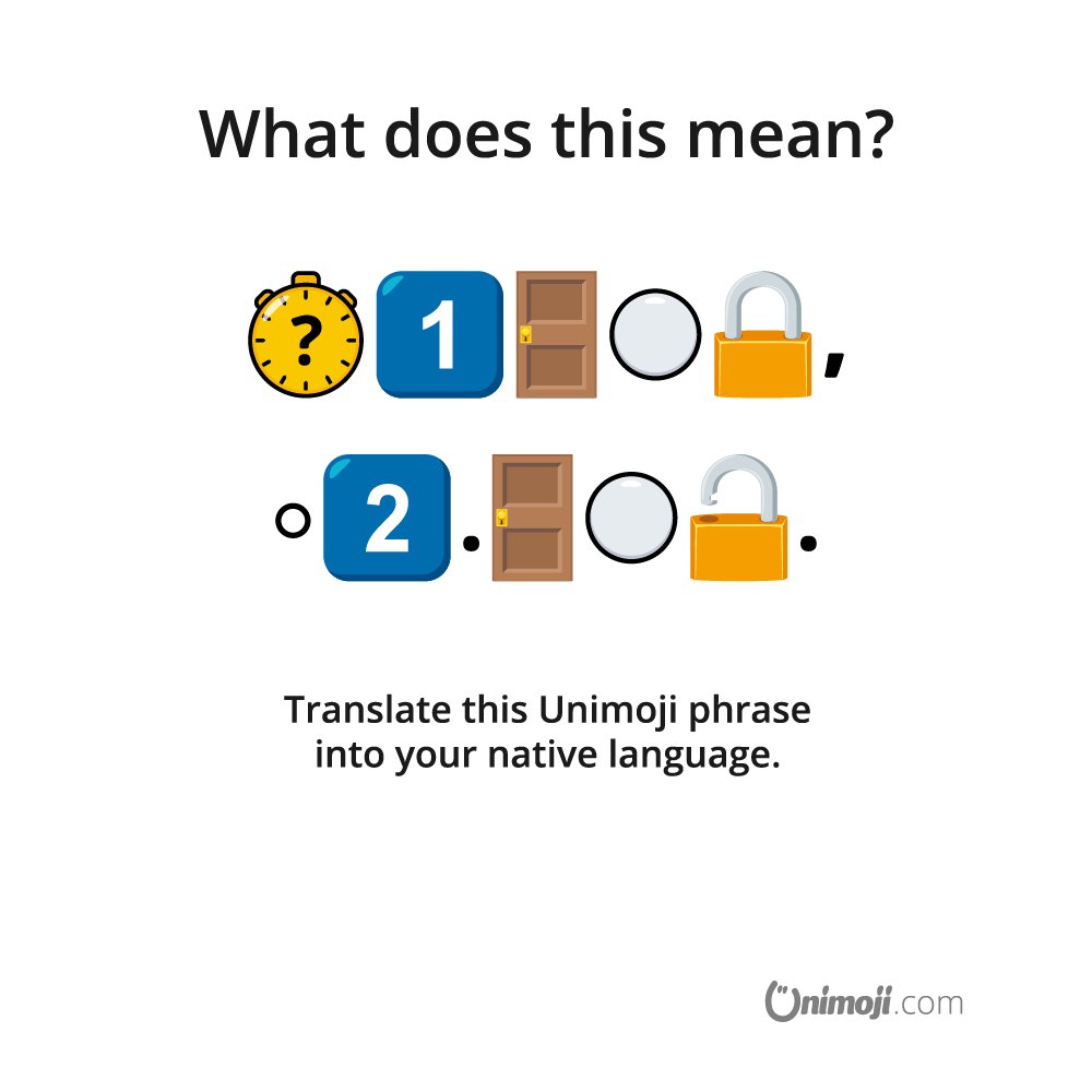unimoji's tweet image. What does this Unimoji phrase mean?🤔

Instagram: is.gd/XJaRnY

#Unimoji #emojilanguage #phrasequiz #emojiphrases #universal #emoji #language #fun #emojiphrase #emojione #graphics #design #phrase #contest #competition #win #funny #emojis #chicken #egg #dilemma