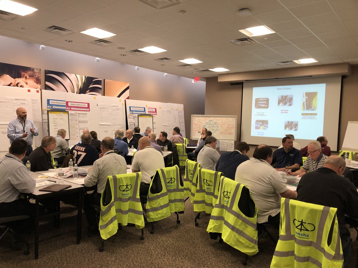 SafetyCircle's tweet photo. 30 Managers &amp; Shop Floor Supervisors view of life, work and each other transformed after 3.5 Days of Lean Work Health and Safety Training in the new SafetyCircle Leadership Course at FLEXcon near Boston. A truly inspirational group. #ohs #safety #Boston #lean   #culturechange https://t.co/56LQkzZ23X