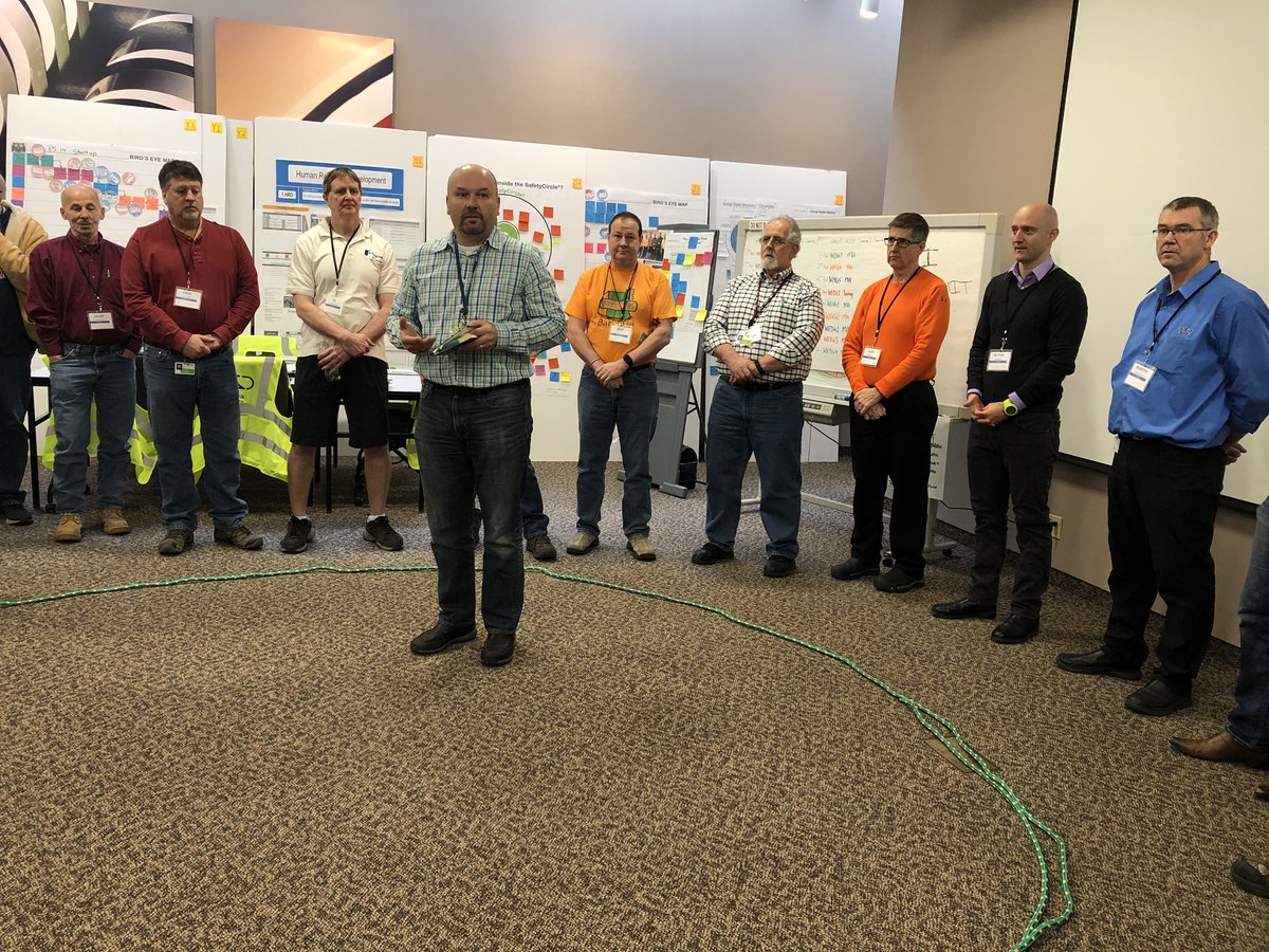 SafetyCircle's tweet photo. 30 Managers &amp; Shop Floor Supervisors view of life, work and each other transformed after 3.5 Days of Lean Work Health and Safety Training in the new SafetyCircle Leadership Course at FLEXcon near Boston. A truly inspirational group. #ohs #safety #Boston #lean   #culturechange https://t.co/56LQkzZ23X
