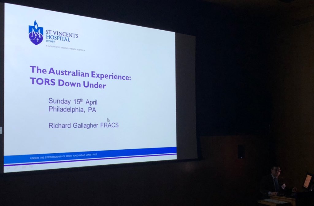 throatsurgeon's tweet photo. Presentation done @PennMedicine Now everyone understands a bit more about TORS and oropharyngeal cancer in Australia. #transoral #HeadandNeck #roboticsurgery @SVHSydney @svphs https://t.co/XUwwVupx5v