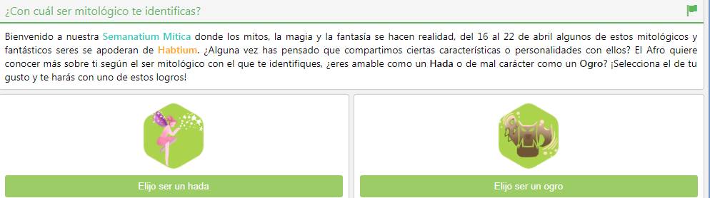 habtium's tweet photo. Y tú que eliges ser, ¿un hada?🧚♀️ ¿O un ogro?👹 ¡Desde ahora y hasta el fin de nuestra Semanatium, iniciando sesión en tu cuenta de Habtium podrás conseguir uno de estos dos hermosos logros! ¿#TeamHada o #TeamOgro?🧚♀️👹 https://t.co/4iS2fX9GyT