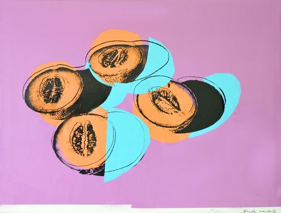 artnet's tweet photo. Classic composition, Pop Art aesthetic
In this 1979 work, Andy Warhol re-interprets the classic tradition of still life imagery, infusing it with a Pop Art palette and color blocking. Find the piece in "Prints &amp; Multiples: The Premier Sale," ending 4/17: https://t.co/neQnq6h9cI https://t.co/63qCtaMtzv