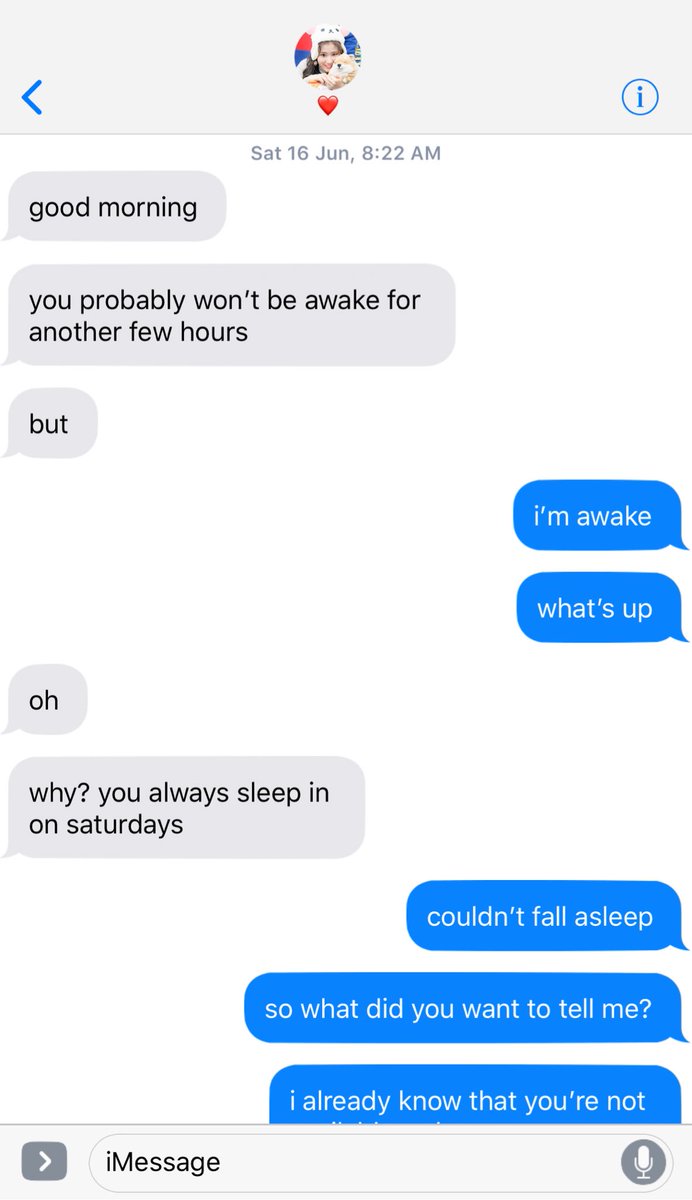 The girls walked back to the dorms which only took about 10 minutes. Going in she saw Chaeyoung already sleeping, she quickly decided to text her girlfriend. She wanted to find out what was going on.