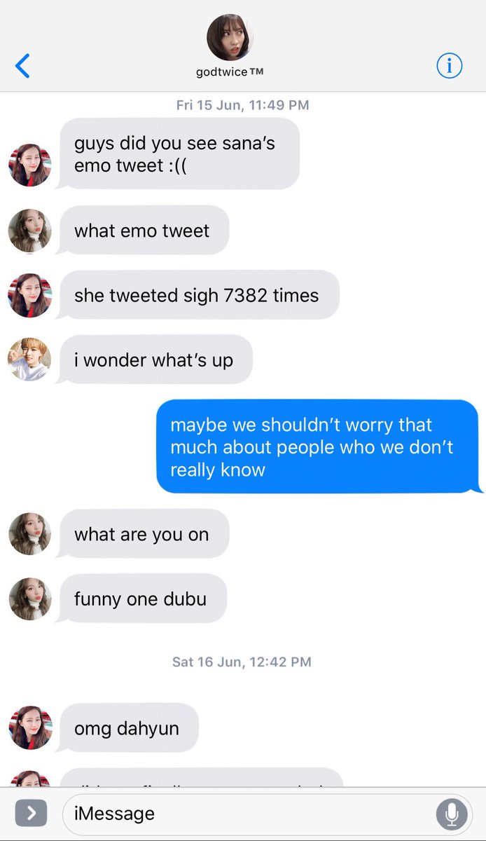 The girls walked back to the dorms which only took about 10 minutes. Going in she saw Chaeyoung already sleeping, she quickly decided to text her girlfriend. She wanted to find out what was going on.