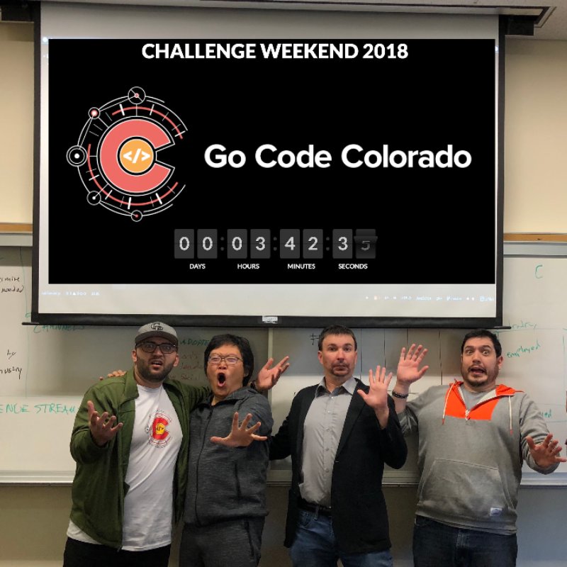 Colorado_BIC's tweet photo. Yeah, they're feeling the time pressure at #GoCodeColorado #GoCodeDen. All laptops closed at 5pm, then it's a quick dinner break followed by pitching to the judges. https://t.co/bLt9efbpdL