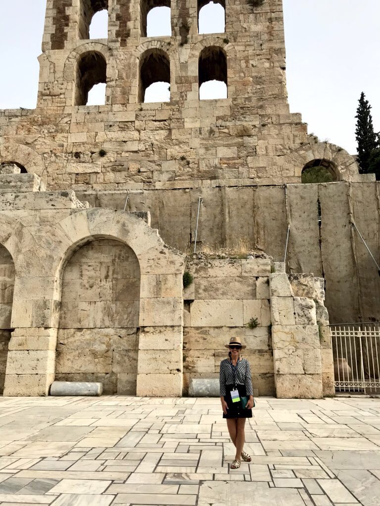 AngelaVelarde's tweet photo. Wonderful way to spend Sunday morning! Opening Ceremony at the Odeon of Herodes Atticus inaugarated by the Greek Minister of Tourism, Elena Kountoura #ASTAADE #VisitGreece #ThisIsAthens https://t.co/YBT9u8yWEX