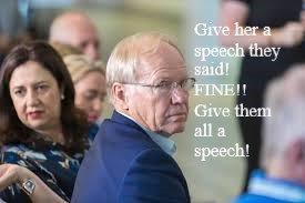 Tragedyfor1's tweet photo. What happens when a current, and an ex Queensland Labor Premier have bright ideas! #GOLDOC, #ClosingCeremony https://t.co/Axm2McEM8I